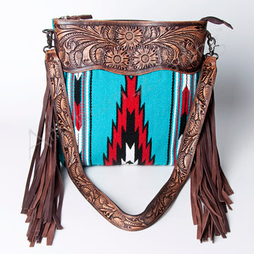 American Darling Cross Body Hand Tooled Saddle Blanket Genuine Leather Western Women Bag Handbag Purse | Crossbody for |Cute